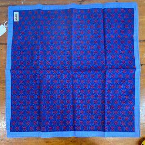 FUROSHIKI Wrapping Cloth Japanese Wall Art Vintage Scarf - Silk - Blues